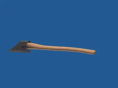 The axe is low - poly Low-poly 3D model