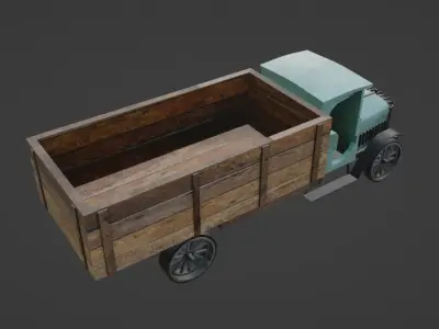 Brockway K-2 Open Box Low-poly 3D model