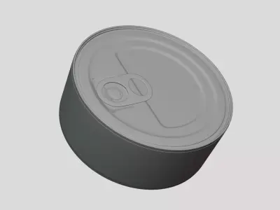 Short Tuna Can - Geometry Only No Textures No Materials 3D model