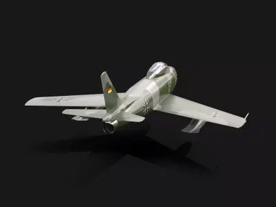 F-86 Sabre Luftwaffe No Landing Gear Low-poly 3D model