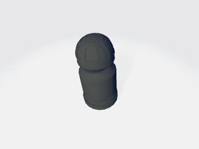 Granade plastic bottle Low-poly 3D model