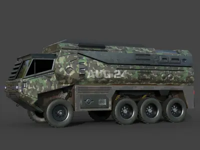 Military Truck Lowpoly Low-poly 3D model