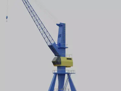 Portal crane - Copy of Takraf Free low-poly 3D model