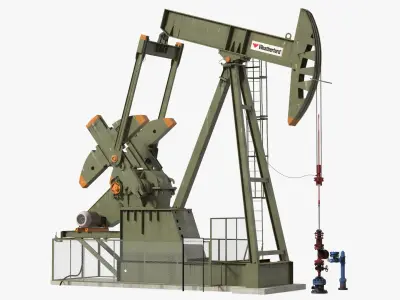 Oil Pump Jack 3D model buy