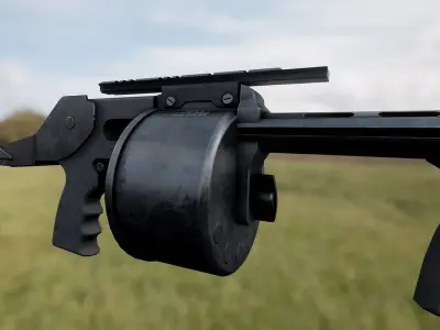 FPS Striker Shotgun Low-poly 3D model