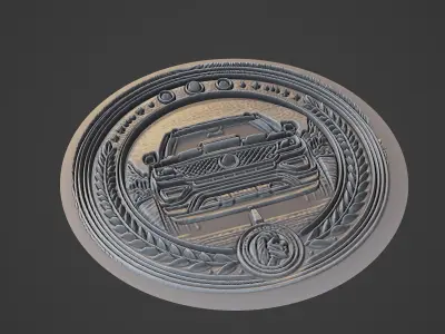 Car Pendant Medallion 3D print model from CGTrader