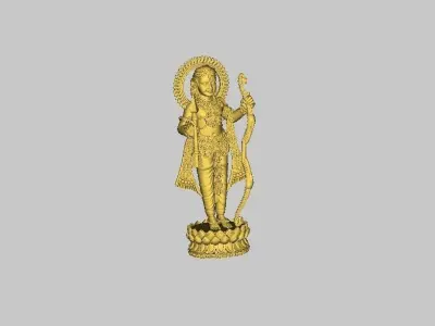 Ram Lalla Murti Gold 3D print model