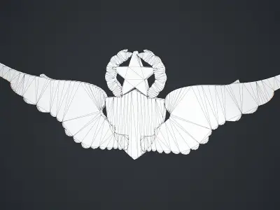 Flight Surgeon Badge Low-poly 3D model