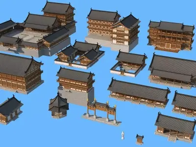 Ancient Chinese architecture 3D model buy