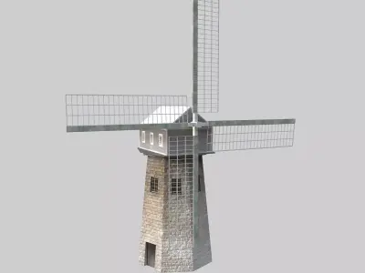 Wind Mill Low-poly 3D model purchase