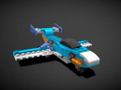 Lego Propeller Plane 3D model