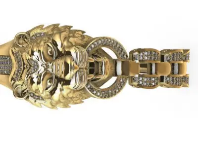 Very Popular Lion Bracelet  3D print model