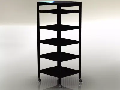 Aluminum Mobile Utility Rack 3D model