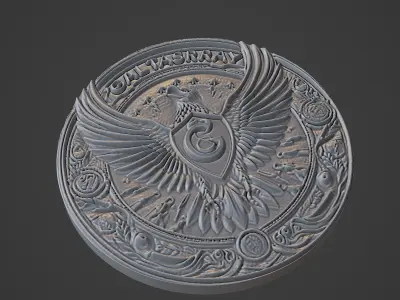 Galatasaray Football Medallion 3D print model
