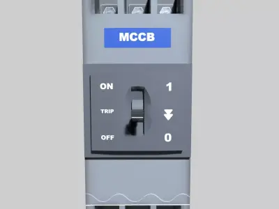 Moulded Case Circuit Breaker Meter Low-poly 3D model