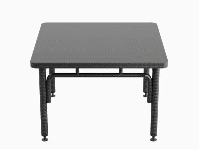Metallic Table 01 Low-poly 3D model