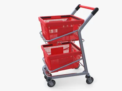 Shopping cart v12 3D model