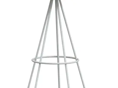 Urban Industrial Five Leg Round Bar Stool 3D model