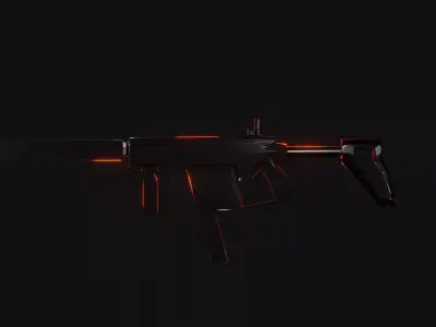 kriss vector gun model Free low-poly 3D model