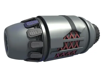 Metalic Rocket Engine Stardrive SCFI UFO 3D model