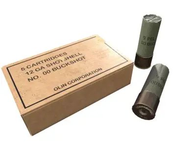 Shotgun Ammo Game Ready Low-poly 3D model