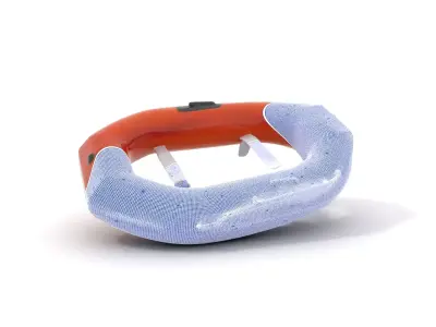 Orange Inflatable Raft model pack Low-poly 3D model