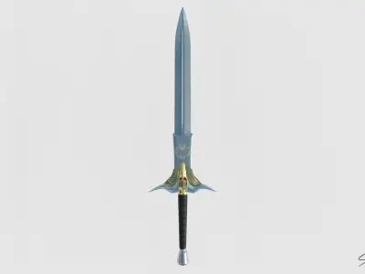 Devil Sword 3D Model No Reference Unique Low-poly 3D model