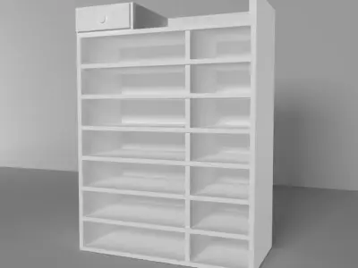 cupboard furniture Low-poly 3D model