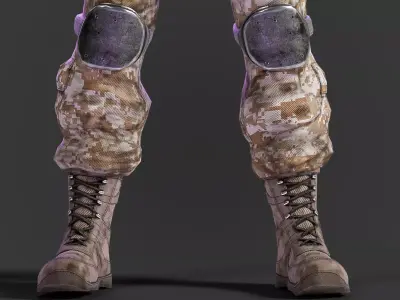 Rio UN Soldier Rigged Low-poly 3D model