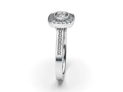 solitaire with ring sizes  8 part S14 3D print model