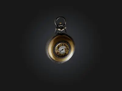 Pocket Watch Model Low-poly 3D model