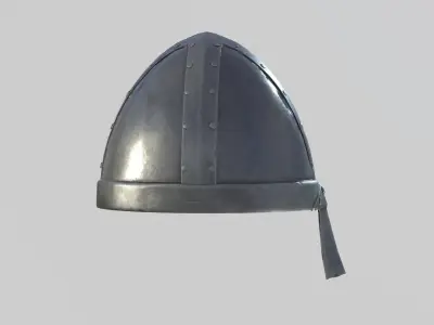 Medieval Norman Helmet Low-poly 3D model