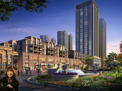 3Dmax fashion city commercial square building 116 3D model