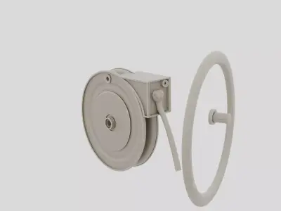 Industrial Factory Wall Mounted Hose Reel for 3D print 3D model