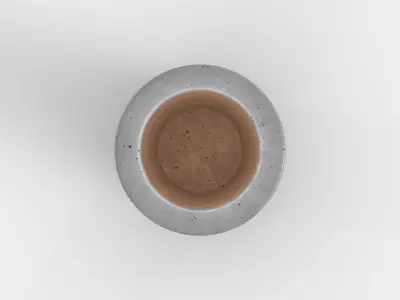 Vase Concrete Small Low-poly 3D model