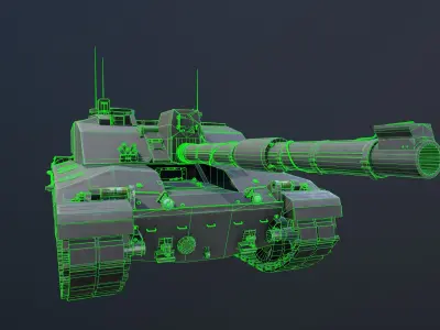 Challenger 2 Tank Low-poly 3D model purchase