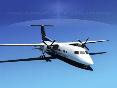 DeHavilland DHC-8-Q300 Lufthansa Regional 3D model