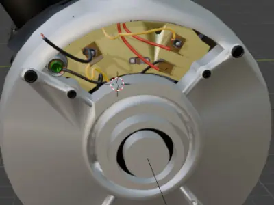 Electric Motor Low-poly 3D model buy