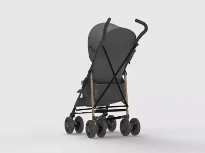 Baby stroller 3D model 3D model 20