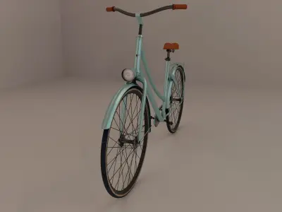 bike for the city blue 3D model