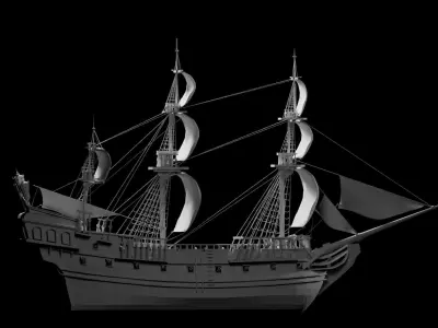 3D Pirates ship 3D model