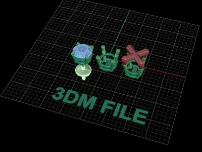 4-Prong Solitaire Earring 5MM 3D print model