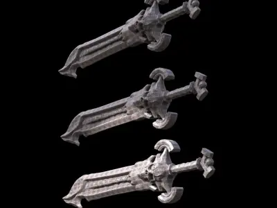 Grim Reaper Cutlass Ornate 1 3D model