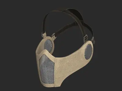 Tactical Ear Protection Mask Low-poly 3D model