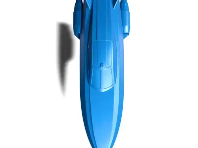 Sci-fi speeder boat 3D print model