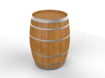 Wine Barrel Free 3D model