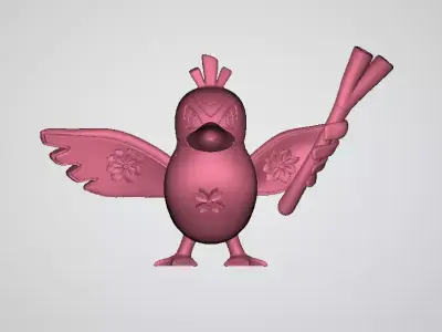 farfetchd crow toy 3d printable model Free 3D print model