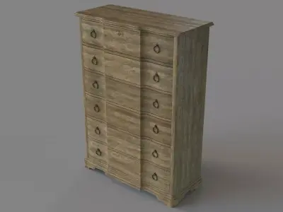 Bedroom Boheme Chimay Six-Drawer Chest 3D model