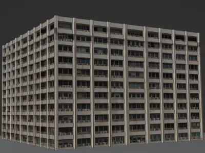 Building 9 Low-poly 3D model