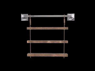 Rustic Shelf Low-poly 3D model